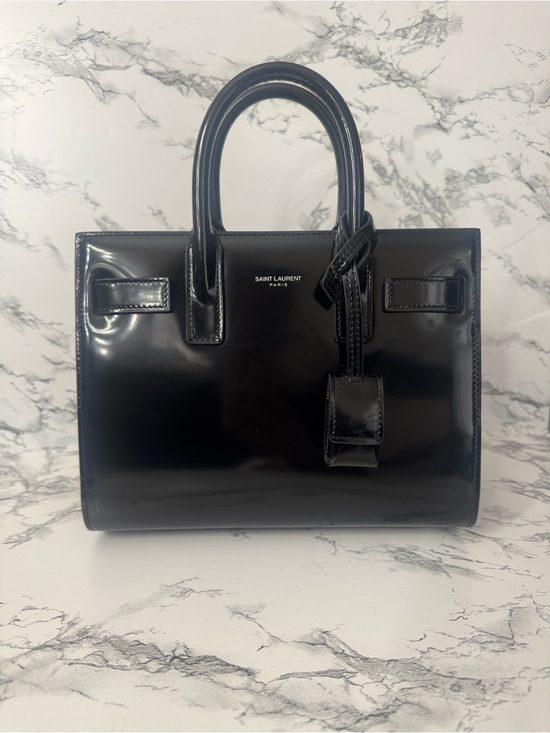 Saint Laurent Handbags - Never used Saint Laurent Nano Sac de Jour Patent Leather Top Handle bag in Black